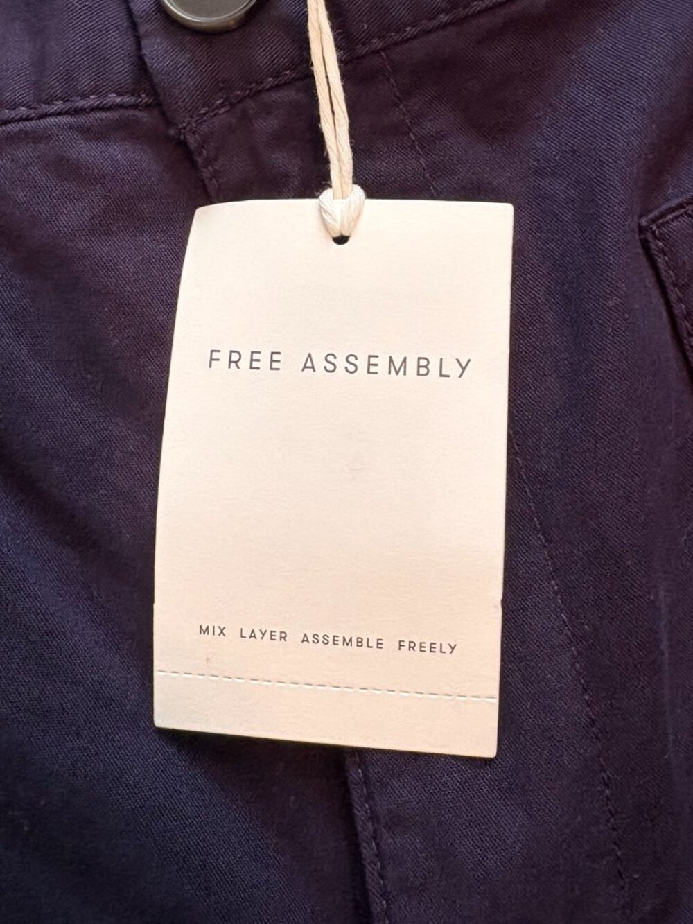 NWT Free Assembly Wide Leg Patch Pocket Pants Dark Navy XL - Picture 4 of 13